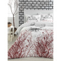 Eponj Home Double Floral Pattern Bed Cover Pike Warm Stylish Modern Wedding Marriage Dowry Bedroom Bed Sheet and Duvet Cover Set