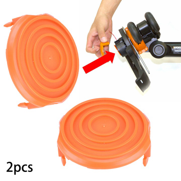 2PCS Trimmer Spool Cap Cover For WORX WA0216 Replacement Corded Trimmers Grass Spare String Trimmer Strimmer Orange Cover Cap