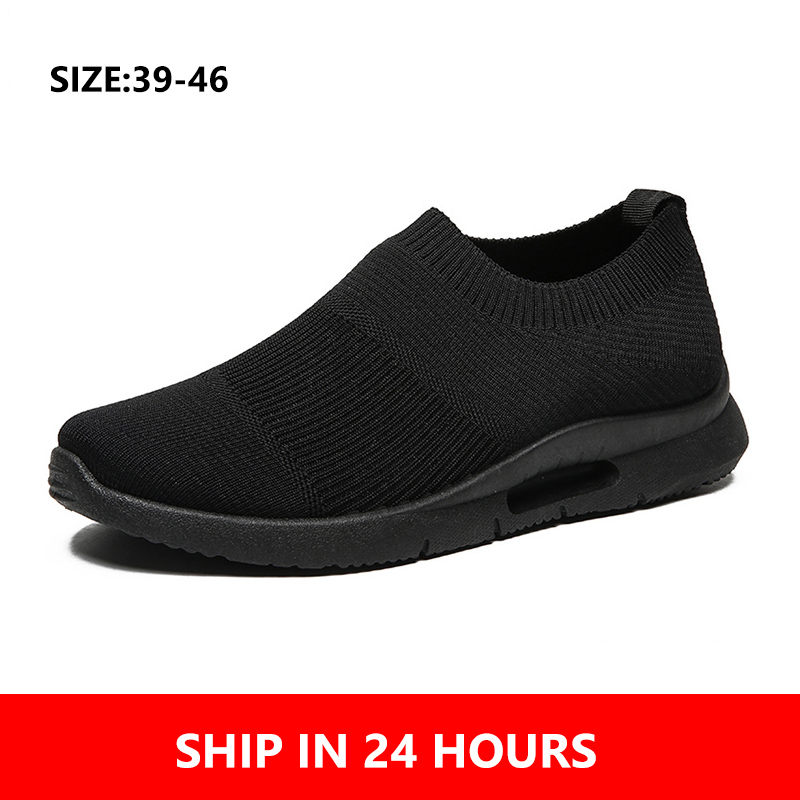 Men Light Running Shoes Jogging Shoes Breathable Man Sneakers Slip on Loafer Shoe Men's Casual Shoes Size 46 DropShipping