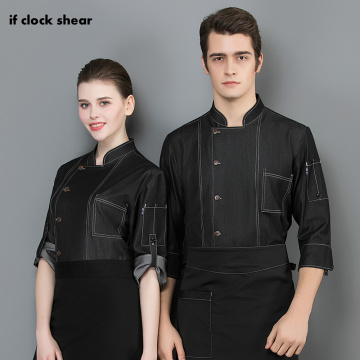 Food Service Breathable cooker shirt long sleeved Restaurant hotel Kitchen chef Uniform Chef Jacket work clothes men and women