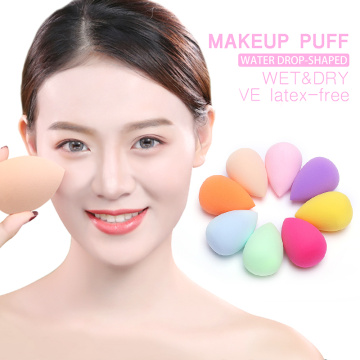 1PC Foundation Cosmetic Puff Makeup Sponge Water Drop Shape Hydrophilic Non-latex Puff Dry&Wet Dual-purpose Makeup Beauty Tool