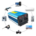 2500W 5000w pure sine wave solar inverter DC12v to AC 220v Voltage transformer converter LED display usb charging dual socket