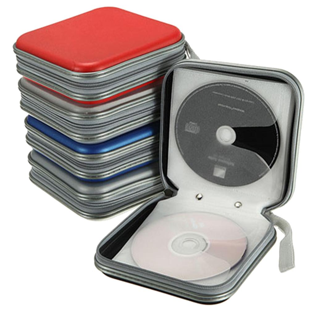 Portable 40pcs Capacity Disc CD DVD Wallet Storage Organizer CD Case DVD Bag Holder Album Box Case Carry Pouch Bag with Zipper