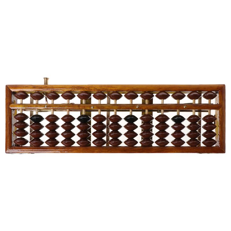 Portable Chinese 13 Digits Column Abacus Arithmetic Soroban Calculating Counting Math Learning Tool School Office Use