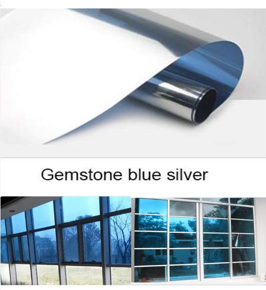 30cmx1m Waterproof Window Film One Way Mirror Silver Insulation Stickers UV Rejection Privacy Tint Films Home Decoration