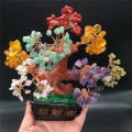 Mini Crystal Tree Bonsai Style Feng Shui Bring Wealth Luck Home Decor Birthday Gift