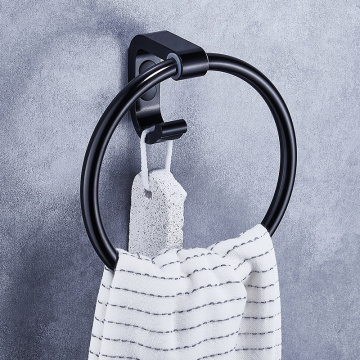 Modern Design Towel Rings With Hook Towel Holder Round Bathroom Accessories Hardware Wall-Mounted Towel Rack