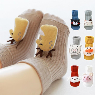 Baby Autumn Winter Warm Cartoon Doll Socks Newborn Boys Girls Children's Floor Cotton Socks Toddler Foldable Cute Socks 0-3T