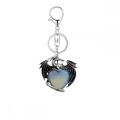 Gemstone Crystal Heart Alloy Wings Dragon & Pterosaur Stone Key Chains Natural Quartz Dragon Charm Key Ring Anniversary Gift