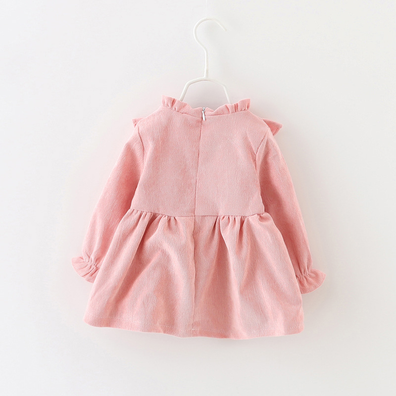 LZH Korean Autumn Long Sleeve Baby Dress Cotton Infant Dress Kids Party Dresses For Baby Girls Dresses Newborn Clothes 0-3 Years