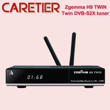 original 4K UHD Zgemma H9 TWIN 2*CI+Linux E2 2*DVB-S2X TV twin Satellite TV Receiver T2-MI WIFI Built-in