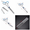 5pcs Stainless Steel Pet Dogs Grooming Scissors Cat Hair Thinning Shear Sharp Edge Scissors For Dogs Animal Barber Cutting Tool