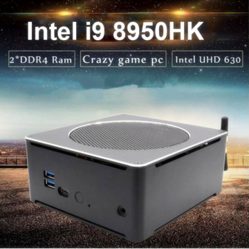 EGLOBAL Game PC Intel i9 8950HK i9 9880H i7 9850H i5 9300H Nuc Mini PC Windows10 Pro HDMI AC WiFi BT 4K Mini Server Computer