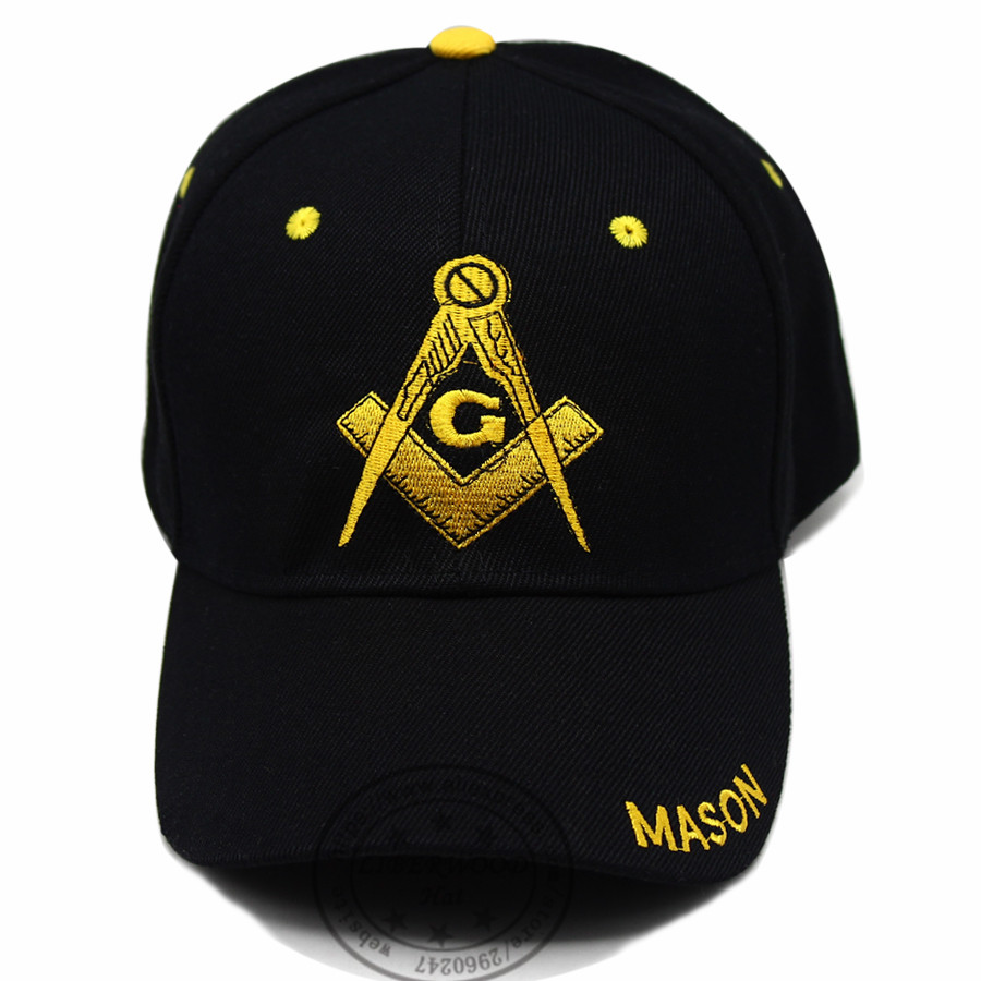 FREEMASON EMBROIDERED ADJUSTABLE HAT mason masonic baseball cap MASONRY MASONRY GRAND LODGE SQUARE COMPASSES HAT CAP