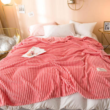 Watermelon Red Color Blankets for Beds Single Queen Flannel Coral Fleece Blanket On the Bed Soft Warm Thickness Bedspread