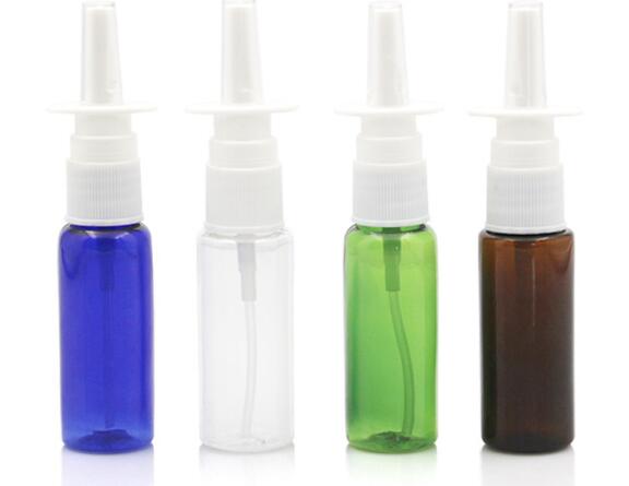 2PCS 5/10/15/20/60ml PET Empty bottle Plastic Nasal Spray Bottles Pump Sprayer Mist Nose Spray Refillable Bottles For Medical