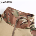 S.ARCHON Camouflage Military Uniform Set Men Long Sleeve Multicam Tactical Soldier Army Uniform Camo Combat Battle Clothes Suit