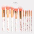 10 Pcs/Set Marbling Makeup Brush Sets Eye Shadow Brush Foundation Brush Contouring Brush Blush Blending Make Up Brush Tool Kits