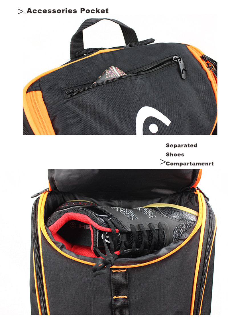 Multi-function Tennis Backpack Head Tennis Bag 2-3 Tennis Rackets Bag Badminton Package Tennis Racquet Backpack Raqueta Tenis PU