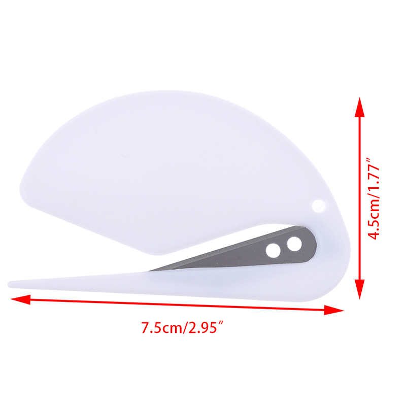 1/2Pcs Plastic Mini Letter Opener Mail Envelope Opener Safety Paper Guarded Cutter Blade Office Equipment