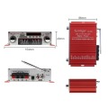 HY-602 HI-FI 12V Digital Audio Player Car Amplifier FM Radio Stereo Player Support SD/ USB / DVD / MP3 Input with Remote Control