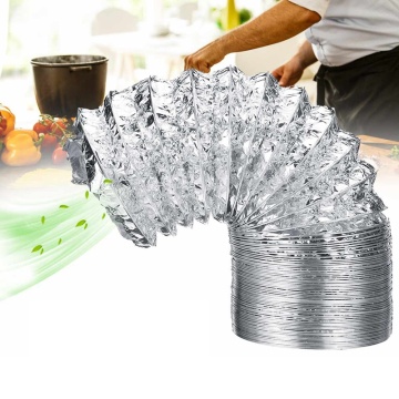 3 Meter Length 100Mm/4 Inch Fresh Air System Flexible Aluminum Exhaust Duct Pipe Air Ventilation Pipe Hose for Bathroom
