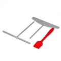 Stainless Steel French Crepe Spreader Pancake Like Batter Spreading Tools for Bakery Kitchen(Silver)
