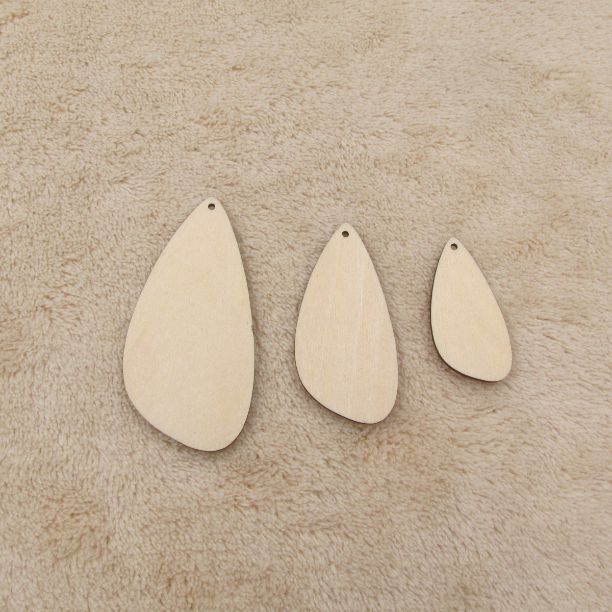 Unfinished Waterdrop Shapes Plywood Blank Wood Cutouts Crafts For Earrings Jewelry DIY Project