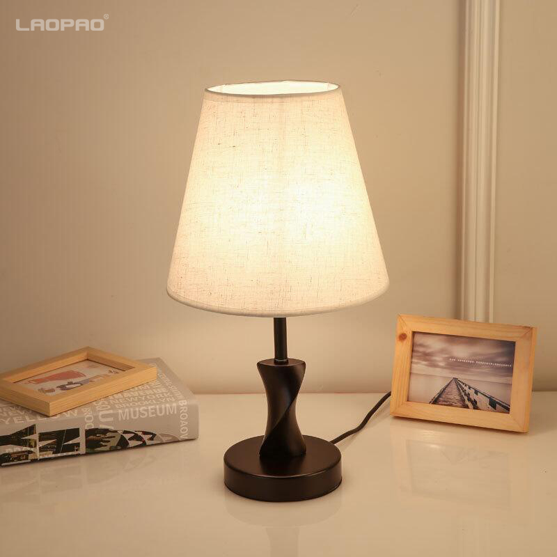 LAOPAO led table lamp Nordic smart home creative decoration solid wood personalized bedside lamp bedroom smart home night light