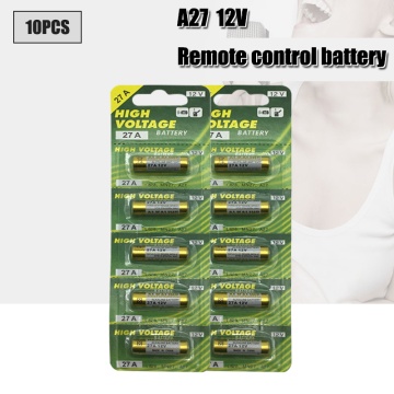 10PCS 27A 12V dry alkaline battery 27AE 27MN A27 for doorbell,car alarm,walkman,car remote control etc