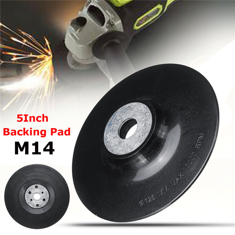 5 inch 125mm Screw M14 Disc Buffing Bonnet Wheel Sander Special Sander Polishing Disc Angle Grinder Chassis Rubber Backing Pad