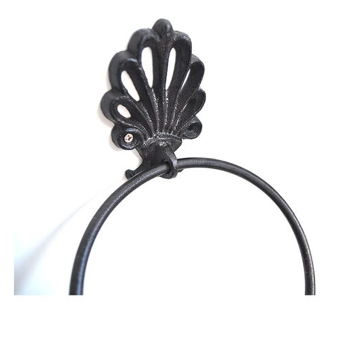 1PC Towel Ring Wrought Iron American Round Shaped Household Vintage Towel Rack Holder for Home Decor Bathroom Toliet