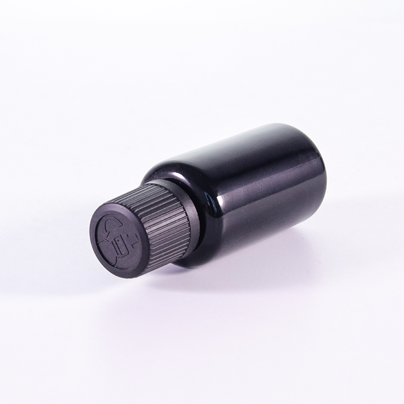 30mlblack Glass Bottle With Child Resistant Closures2 Jpg
