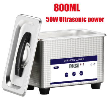 800ML Ultrasonic Cleaner Ultrasonic Parts Cleaner Stainless Steel Professional Ultrasonic Jewelry Cleaner with Heater Timer