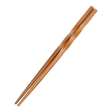 Carbonized Twisted Bamboo Chopsticks with Custom Logo