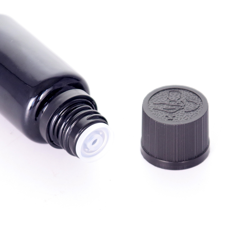 Black Lotion Bottle With Ribbed Child Resistant Caps4 Jpg