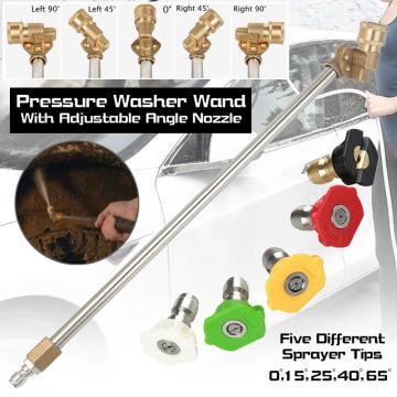 Pressure Washer Wand with Adjustable Angle Nozzle, 16 in ch Spray Lance 180 Degree with 5 Angles Quick Connect Pivot Adapter