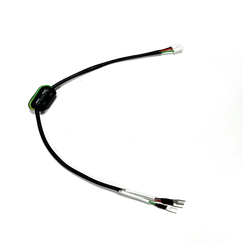 DC 12V Power Harness XH2.54 3Pin Female Connector to 3 Fork Terminals with Ferrite Core Length 330mm