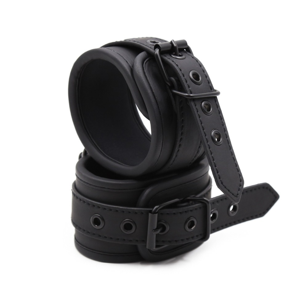 Thierry Sexy Adjustable PU Leather Handcuff Ankle Cuff Restraints Bondage Sex Toy Restraints Sex Bondage Exotic Accessories