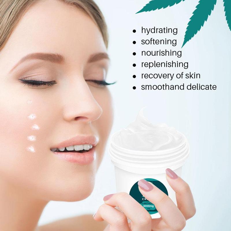 LANTHOME Organic Hemp Oil Essence Face Cream Hyaluronic Acid Anti-aging Moisturizer Nourishing Collagen Essence Skin Care Cream