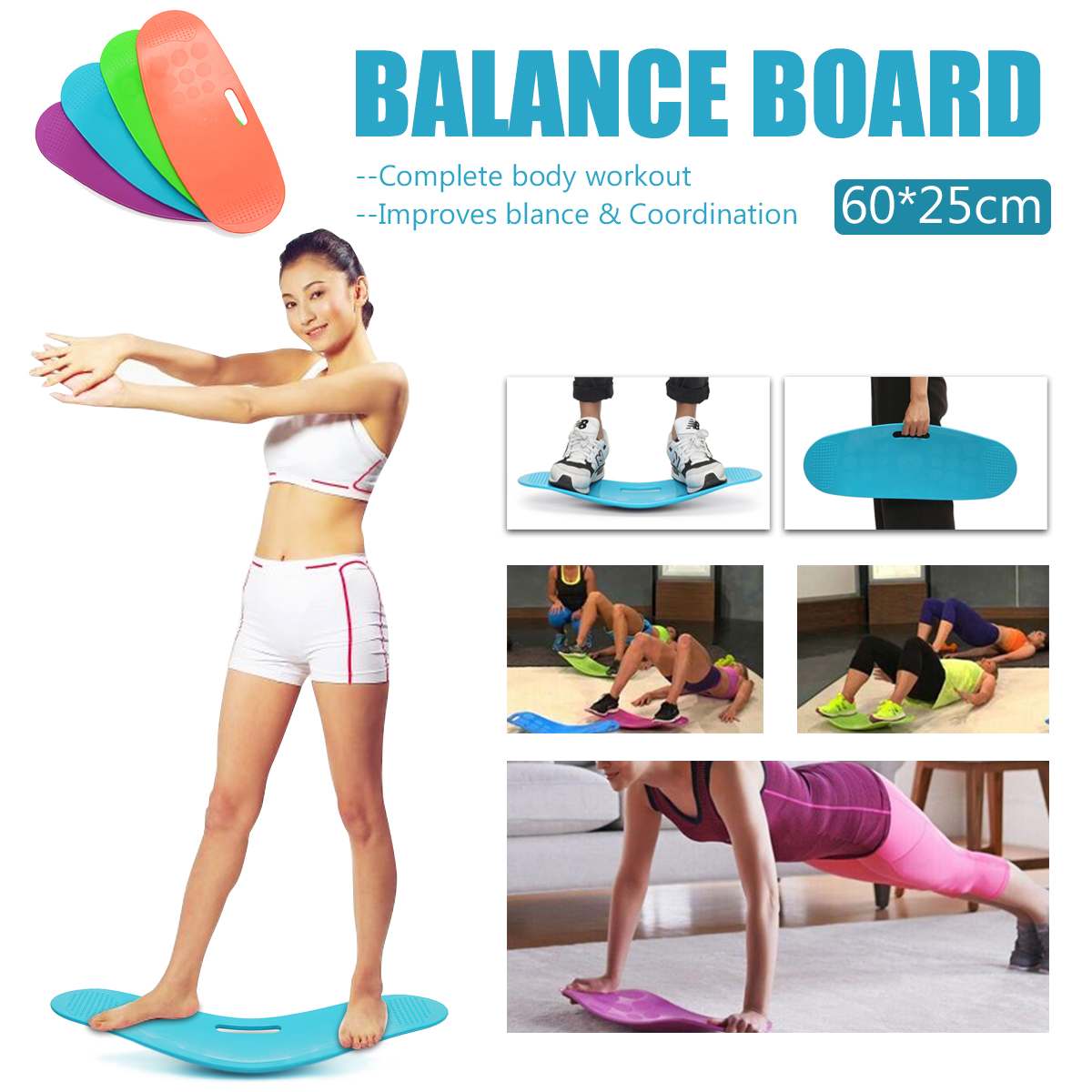 Twisting Fitness Balance Board Simple Core Workout Yoga Gym Fitness Training Prancha Abdominal Leg Training Balance Exercise