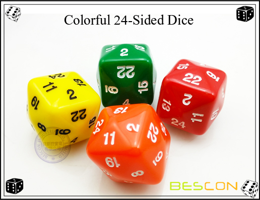 Colorful 24-Sided Dice