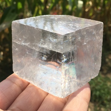 50g+ Natural Iceland spar quartz Crystal Museum Quality Fine Teaching specimens