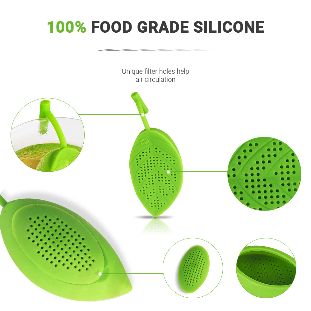 Tea Infuser Locking Spice Strainer Mesh Infuser Tea Filter Strainers Kitchen Tools Leaf shape