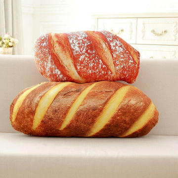 3D Plush Pillow Cushion Gift Soft Stuffed Backrest Toys Birthday Funny Simulated Snack Bread Shape For Children Home Decor Girl