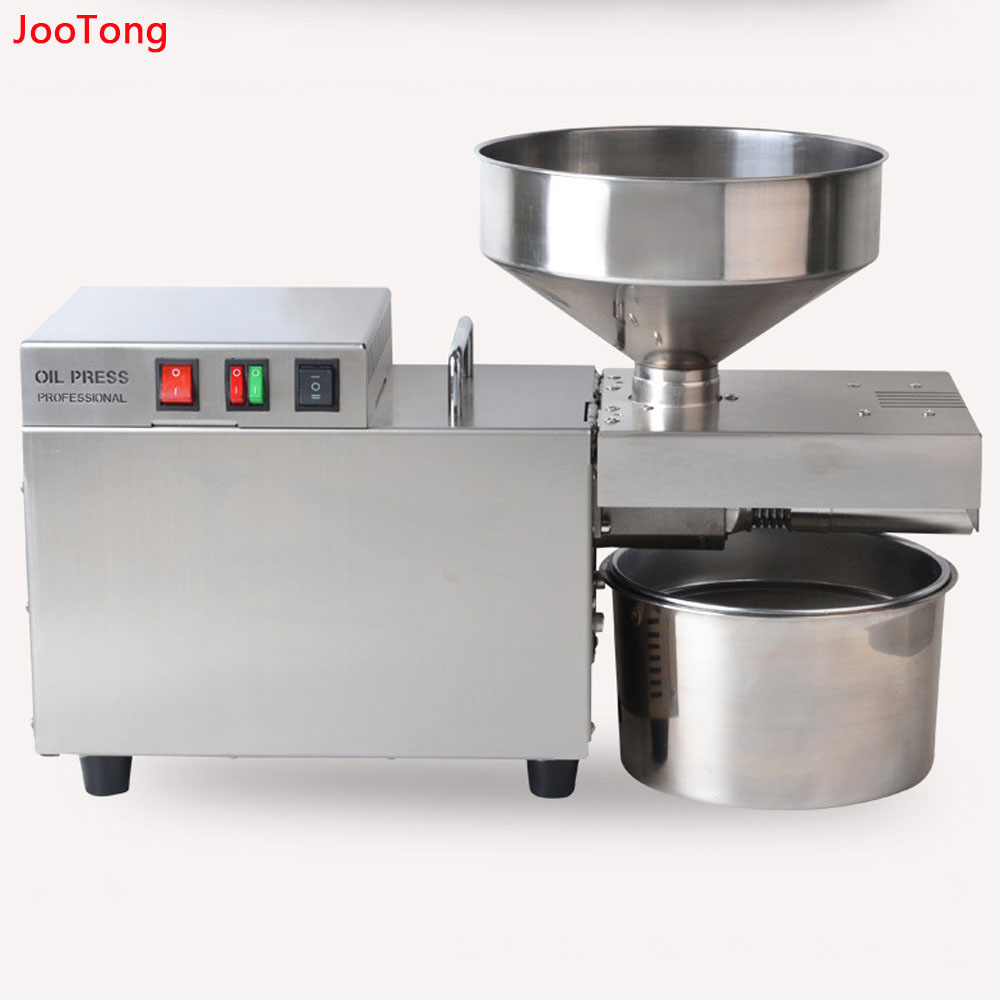 220V 110V Stainless steel automatic oil press small business equipment machine hot and cold oil press peanut, sunflower seed