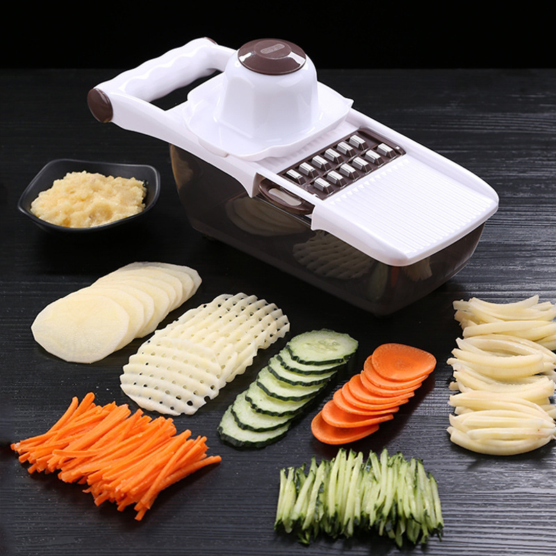 Multifunctional Mandoline Slicer Vegetable Cutter With 8 Pieces Stainless Steel Blade Potato Peeler Carrot Grater Kitchen Tool