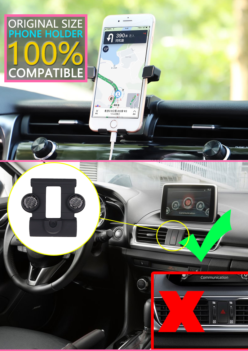 Mobile Phone Holder for Mazda 3 Axela BM 2014 2015 2016 Wireless Charging Telephone Bracket Support Accessories for iPhone 6 7 8