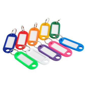 100 pcs Plastic Key Tags Assorted Key Rings ID Tags Name Card Fob Label New Label Hot Sale QE