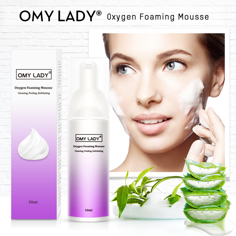 OMY LADY Oxygen Foaming Mousse Deep Cleansing Moisturizing Oil Control Shrink Pores Remove Blackhead Face Cleanser 10PCS